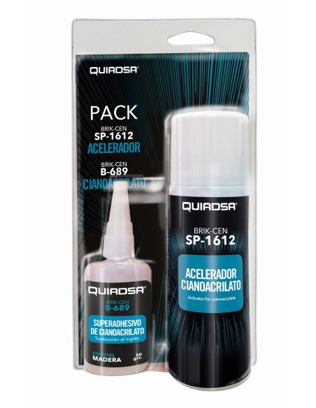 PACK ADHESIVO CIANO B-689 50 ML + ACELERADOR SP-1612 200 ML
