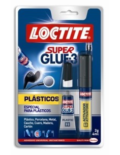 ADHESIVO INSTANTANEO PLASTICOS 2+4 ML ACTIVADOR SUPER PLASTI