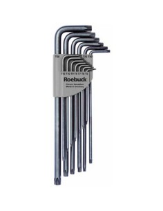 JUEGO 13 LLAVES TORX LARGA T5 A T50