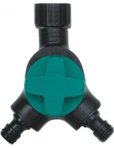 ADAPTADOR DE GRIFO CON ROSCA Y DOS DERIVACIONES