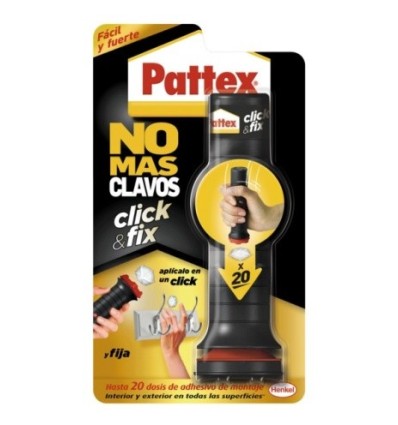 ADHESIVO MONTAJE 30GR-20DOSIS NO MAS CLAVOS CLICK&FIX PATTEX