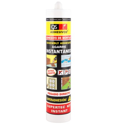 ADHESIVO MONTAJE B/SOLV. 3 UD 290ML 3PZ SUPERTEC QS