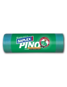 BOLSA BAS. 55X60 CM ANTIBACTERIAS PL VER SAPLEX 15 PZ
