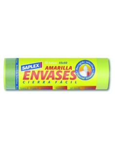 BOLSA BAS. 55X60 CM ENVASES PL AMARILLA SAPLEX 15 PZ