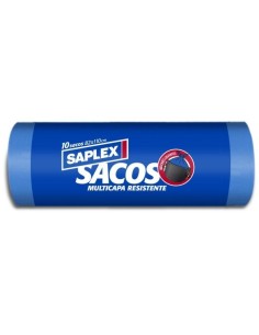 SACO BASURA RESISTENTE 100 LITROS 80X110 10UD G-108 AZUL