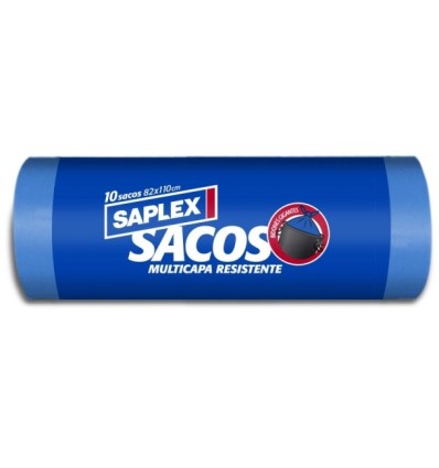 SACO BASURA RESISTENTE 100 LITROS 80X110 10UD G-108 AZUL