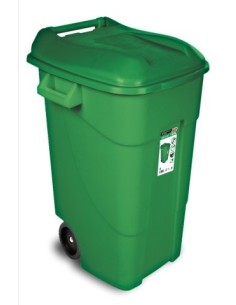 CONTENEDOR BAS. 120 LT C/RUED TAPA PL VERDE TAYG