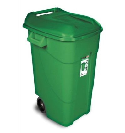 CONTENEDOR BAS. 120 LT C/RUED TAPA PL VERDE TAYG