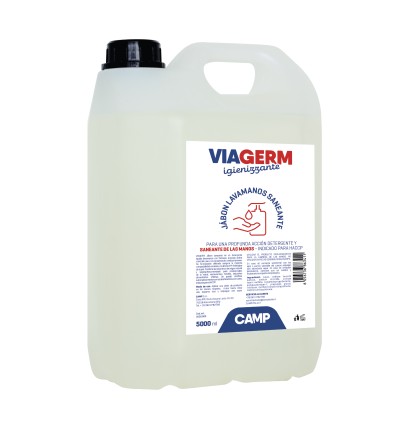 JABON DE MANOS HIGIENIZANTE VIAGERM EN GARRAFA DE 5000 ML