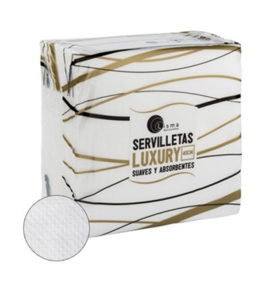 SERVILLETA MESA DOBLE CAPA 40X40CM PAPEL LUXURY LISMA 50 PZ