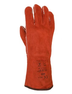 GUANTE 408 SOLDADOR SERRAJE ROJO TALLA 10