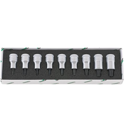 JUEGO DE LLAVES DE VASO 1/2" TORX 54TX/9