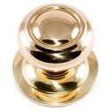 POMO PUERTA AROS 70MM LATON PULIDO 10008