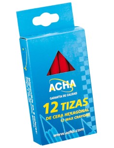 TIZA DE CERA HEXAGONAL ROJA