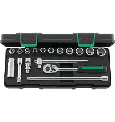 JUEGO COMPLETO DE LLAVE DE VASO 3/8" 45A/12/5 KN