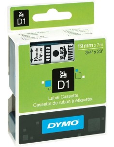 CINTA ESCRITURA D1 45803 NEGRO-BLANCO 19MMX7M