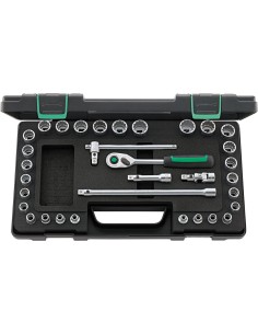JUEGO COMPLETO DE LLAVE DE VASO 3/8" 45MA/28/5QR KN