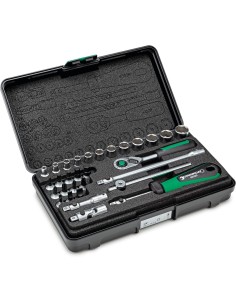 JUEGO COMPLETO DE LLAVE DE VASO 1/4" 40/24/6QR KN