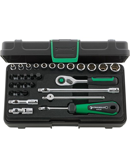 JUEGO COMPLETO DE LLAVE DE VASO 1/4" 40/24/6QR KN