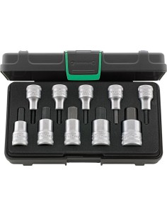 JUEGO INSERTO DESTORNILLADOR 1/2 PULGADAS 10 PIEZAS HEXAGONAL. INTERNA