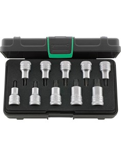 JUEGO INSERTO DESTORNILLADOR 1/2 PULGADAS 10 PIEZAS. TORX