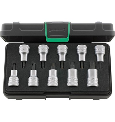 JUEGO INSERTO DESTORNILLADOR 1/2 PULGADAS 10 PIEZAS. TORX