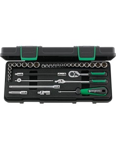 JUEGO COMPLETO DE LLAVE DE VASO 1/4" 40MA/25/8 KN