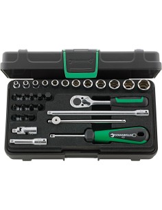 JUEGO COMPLETO DE LLAVE DE VASO 1/4" 40/24/6 KN