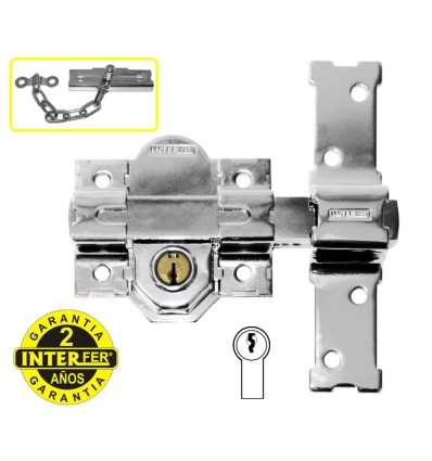 CERROJO MOD.31-B CROMADO LLAVES IGUALES