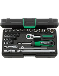 JUEGO COMPLETO DE LLAVE DE VASO 1/4" 40/23/6QR