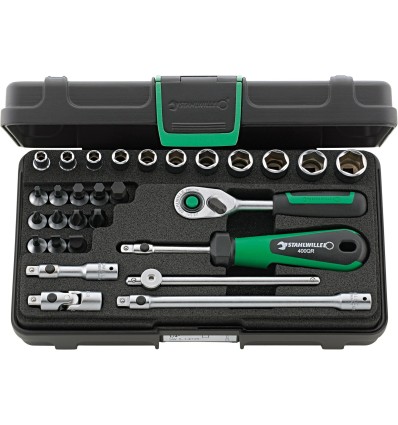 JUEGO COMPLETO DE LLAVE DE VASO 1/4" 40/23/6QR