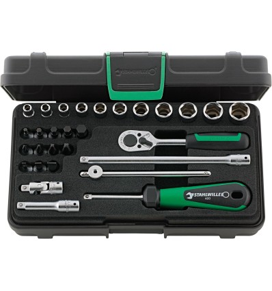 JUEGO COMPLETO DE LLAVE DE VASO 1/4" 40/23/6 KN
