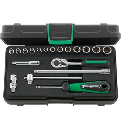 JUEGO COMPLETO DE LLAVE DE VASO 1/4" 40/13/6 KN
