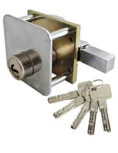 CERROJO TRASTERO 80MM ALTA SEG. SOBREP AC CROMADO LINCE 7930