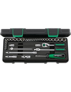 JUEGO COMPLETO DE LLAVE DE VASO 1/4" 40MA/25/8QR KN