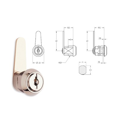 CERRADURA AGA REF.135 TODO ROSCA + C-40