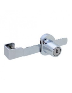 CERRADURA MUEBLE CRISTAL 354 CROMADA CON SIERRA 110MM