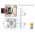 CERRADURA AGA R.362CR 25 LL/IGUALES B902