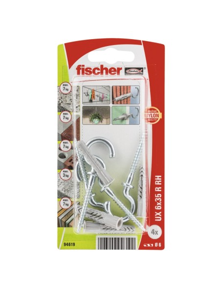 TACO FIJ GANCHO 06X035MM UX RHK FISCHER