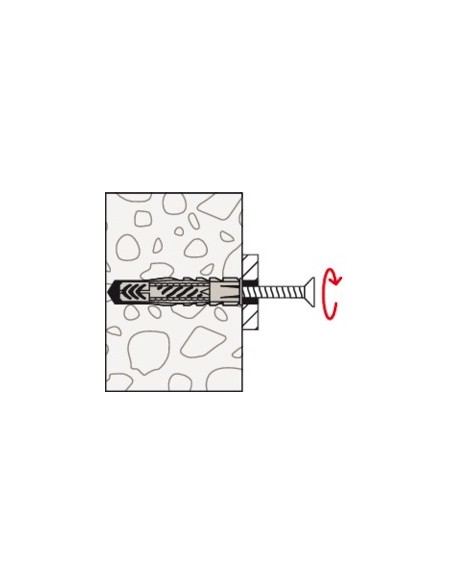 TACO REBORDE 06X35MM UX-R NYL FISCHER 100 PZ