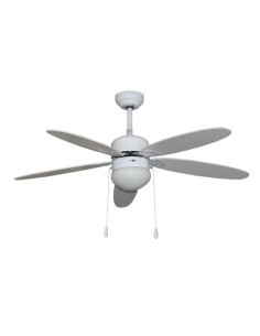 VENTILADOR TECHO 130CM CON LUZ 50W-3 VELOCIDADES 5ASPAS BLANCO SEGIN