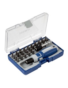 JUEGO DE 32 PUNTAS 1/4" CON DESTORNILALDOR PORTAPUNTAS