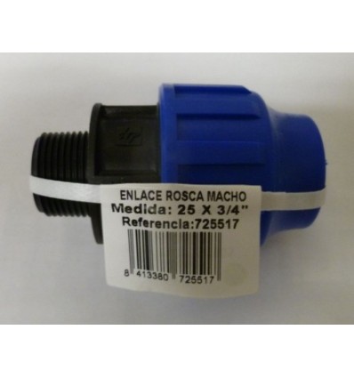 ENLACE RIEGO 25-3/4" MANG S&M PP MACHO 725517