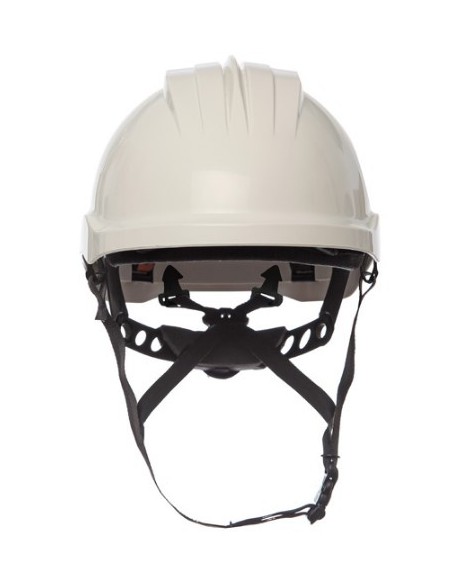 CASCO ALTURA CURRO-V CON BARBOQUEJO BLANCO