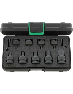 JUEGO DE CABEZAS DE DESTORNILLADORES IMPACT 1/2" INHEX 54IMP/9 KN