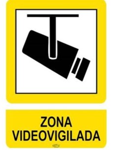 CARTEL 420X297 ZONA DE VIGILANCIA A3 POLIESTIRENO 1 MM