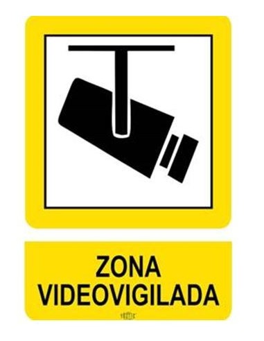 CARTEL 420X297 ZONA DE VIGILANCIA A3 POLIESTIRENO 1 MM