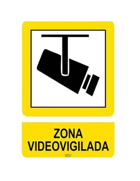 CARTEL 420X297 ZONA DE VIGILANCIA A3 POLIESTIRENO 1 MM