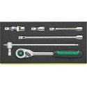 BANDEJA TCS CON JUEGO DE HERRAMIENTAS DE MANO 1/2" TCS 1/2" 512/6 QR