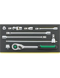 BANDEJA TCS CON JUEGO DE HERRAMIENTAS DE MANO 1/2" TCS 1/2" 512/9 QR